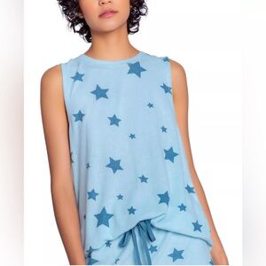 Insomniax Womens Peached Jersey Pajama Set Tank & Short 2 PC Sz Medium